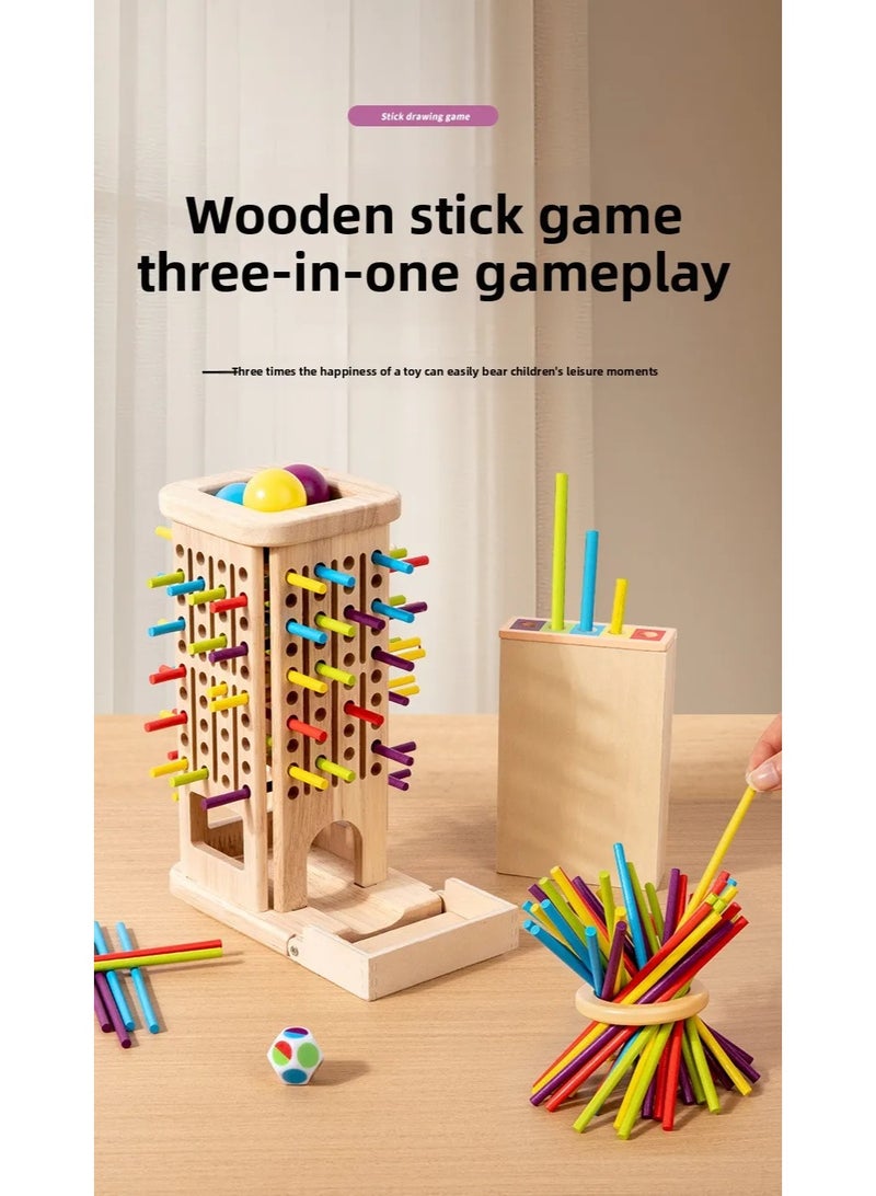 Aijmil Interactive wooden stick for parent-child play, spatial reasoning training puzzles, educational balance toy, wooden gift set - Image 1